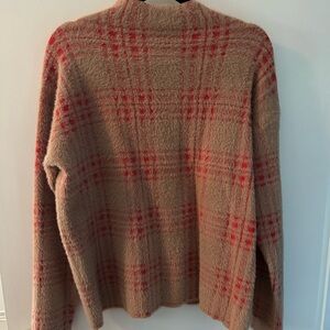 Tahari Cozy Plaid Mockneck Sweater